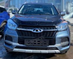 Дефлектор капота (мухобойка) Chery Tiggo 4 2019- Кобра Тюнинг